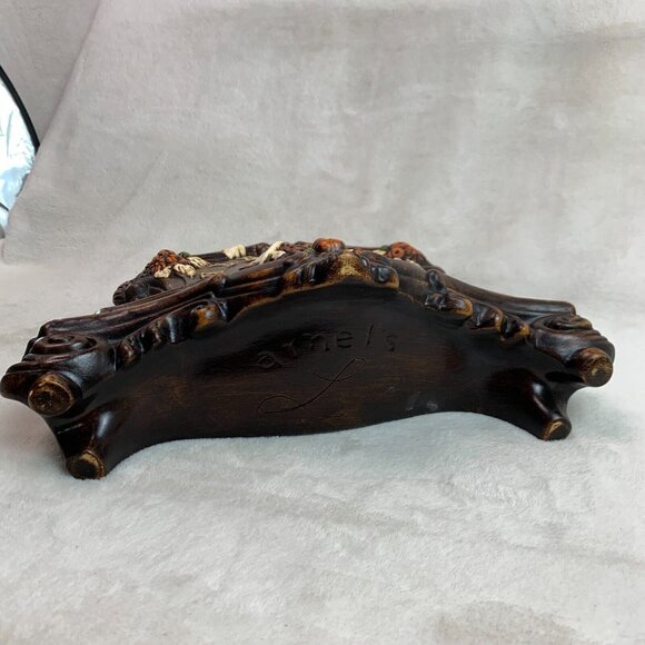 Arnel’s Vintage Hand Painted Wood-Look Ceramic Mantel Victorian Clock 10”H - Picture 13 of 16